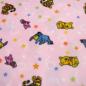 Preview: Stoff Microfleece Wellnessfleece Fleece mit Disney Winnie Pooh Design rosa bunt Kinderstoff Kleiderstoff Dekostoff Lizenzstoff