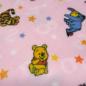 Preview: Stoff Microfleece Wellnessfleece Fleece mit Disney Winnie Pooh Design rosa bunt Kinderstoff Kleiderstoff Dekostoff Lizenzstoff