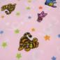 Preview: Stoff Microfleece Wellnessfleece Fleece mit Disney Winnie Pooh Design rosa bunt Kinderstoff Kleiderstoff Dekostoff Lizenzstoff