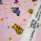 Preview: Stoff Microfleece Wellnessfleece Fleece mit Disney Winnie Pooh Design rosa bunt Kinderstoff Kleiderstoff Dekostoff Lizenzstoff