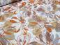 Preview: Stoff Baumwolle Lochstickerei Blumen weiss terracotta braun grau Blusenstoff Kleiderstoff