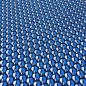 Preview: Stoff Bengaline Stretch kleingemustert blau weiß schwarz Kleiderstoff Hosenstoff