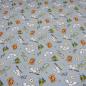Preview: Fabric cotton jersey license print Harry Potter Hedwig owl grey blue red grey colorful children's fabric dress fabric