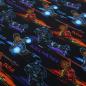 Preview: Stoff Baumwolle Jersey Marvel Black Panther Okoye Shuri Design schwarz rot blau lila orange bunt Kinderstoff Kleiderstoff Lizenzstoff