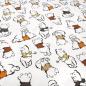 Preview: Stoff Baumwolle Jersey Disney Winnie Pooh Design ecrú orange braun bunt Kinderstoff Kleiderstoff Lizenzstoff