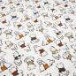 Preview: Stoff Baumwolle Jersey Disney Winnie Pooh Design ecrú orange braun bunt Kinderstoff Kleiderstoff Lizenzstoff