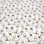 Preview: Stoff Baumwolle Jersey Disney Winnie Pooh Design ecrú orange braun bunt Kinderstoff Kleiderstoff Lizenzstoff
