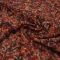 Preview: Fabric chiffon lurex blouse fabric with floral pattern design bordeaux copper-rust beige dress fabric