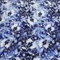 Preview: Fabric viscose blouse fabric with flower blossom design blue white royal blue navy dress fabric