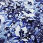Preview: Fabric viscose blouse fabric with flower blossom design blue white royal blue navy dress fabric