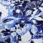 Preview: Fabric viscose blouse fabric with flower blossom design blue white royal blue navy dress fabric