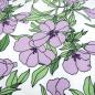 Preview: Fabric viscose jersey with floral pattern tendrils blossom design white lilac green dress fabric children's fabric