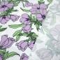 Preview: Fabric viscose jersey with floral pattern tendrils blossom design white lilac green dress fabric children's fabric