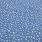 Preview: Fabric vintage cotton with flowers blossoms scattered flower design jeans blue white dress fabric blouse fabric decorative fabric