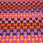 Preview: Stoff Jersey mit retro Kreise Design pink orange rot rosa bordeaux blau bunt Kleiderstoff