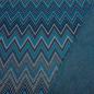 Preview: Fabric jacquard jersey zig zag design turquoise navy gray white dress fabric children's fabric