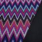 Preview: Fabric knit jersey zig zag design pink red black white purple dress fabric children's fabric