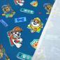 Preview: Fabric cotton jersey Paw Patrol Chase Marshall Rubble petrol blue colorful license fabric children's fabric clothing fabric