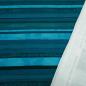 Preview: Fabric cotton sweatshirt fabric with striped design in teal, blue, and turquoise children's clothing fabric