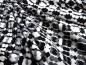 Preview: Stoffreststück 42 cm x 150 cm Jersey Patchwork Abstrakt Druck schwarz grau weiß Kleiderstoff​