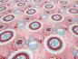 Preview: Stoff Baumwolle Jersey Blumenmuster Mädchen Ornamente rosa hellblau weiß rot Tante Ema Kleiderstoff Kinderstoff​