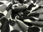 Preview: Stoff Jacquard Doubleface Herz Herzen Flausch schwarz grau wollweiß Kleiderstoff Mantelstoff​