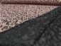 Preview: Fabric knitted fabric jacquard leopard design old pink black silver lurex dress fabric