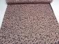 Preview: Fabric knitted fabric jacquard leopard design old pink black silver lurex dress fabric