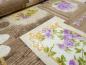 Preview: Stoff Dekostoff Taschenstoff Tischdeckenstoff Patchwork Holz Blumen Herzen Design braun beige flieder grün bunt