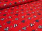 Preview: Stoff Baumwolle Popeline Herzen Herzchen Design rot schwarz weiß grau Blusenstoff Kleiderstoff Dekostoff Kinderstoff