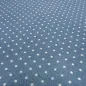 Preview: Fabric cotton poplin with 2 mm dots dots design jeans blue white dress fabric blouse fabric decorative fabric