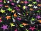 Preview: Fabric cotton french terry sweatshirt fabric vintage stars design multicolor black gray colorful children's fabric dress fabric