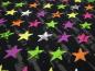 Preview: Fabric cotton french terry sweatshirt fabric vintage stars design multicolor black gray colorful children's fabric dress fabric