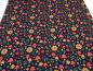 Preview: Fabric sweatshirt fabric with alpine fleece off side with mushrooms toadstool flowers design blue red green orange colorful children's fabric clothing fabric hoodie fabric