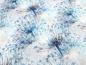 Preview: Fabric cotton jersey with dandelion flowers design white turquoise blue colorful dress fabric children's fabric