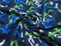 Preview: Fabric cotton jersey graphic geometric pattern blue green black white children's fabric dress fabric