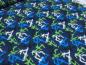 Preview: Fabric cotton jersey graphic geometric pattern blue green black white children's fabric dress fabric