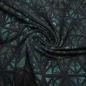 Preview: Fabric cotton french terry sweatshirt fabric geometric pattern black petrol colorful dress fabric children's fabric