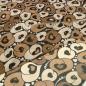 Preview: Fabric chiffon with heart design brown beige black blouse fabric dress fabric