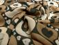 Preview: Fabric chiffon with heart design brown beige black blouse fabric dress fabric