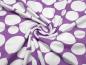 Preview: Fabric viscose jersey dots circles design purple lilac white dress fabric
