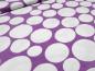 Preview: Fabric viscose jersey dots circles design purple lilac white dress fabric