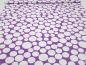 Preview: Fabric viscose jersey dots circles design purple lilac white dress fabric