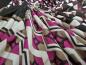Preview: Fabric jersey retro patchwork design black beige brown fuchsia bordeaux dress fabric
