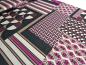 Preview: Fabric jersey retro patchwork design black beige brown fuchsia bordeaux dress fabric