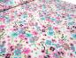 Preview: Fabric viscose jersey flowers design wool white turquoise pink green brown dress fabric kids fabric