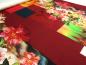Preview: Stoff Jersey Stoffpanel 95 cm Blumen Ranken Design vanille rot grün bunt Kleiderstoff