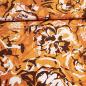 Preview: Fabric viscose slinky jersey abstract floral design orange terracotta brown white dress fabric