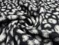 Preview: Stoff Jacquard Leoparden Design Doubleface schwarz ecrú Jackenstoff Kleiderstoff Kostümstoff Wollstoff