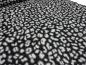 Preview: Stoff Jacquard Leoparden Design Doubleface schwarz ecrú Jackenstoff Kleiderstoff Kostümstoff Wollstoff